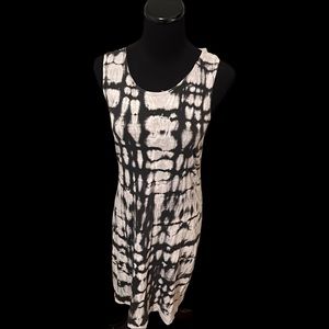 Current/Elliott Louella Black Gray Tie Dye Tank Dress